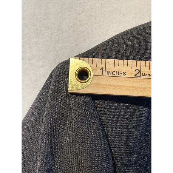 Jos A Bank 48R Gray Blue Red Pinstripe Blazer Casual Sport Coat Jacket Repair - Picture 12 of 16